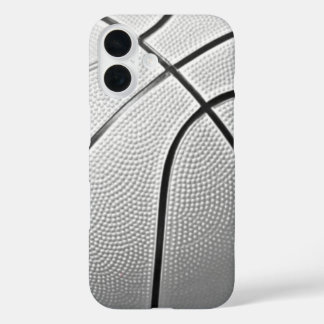 Coques iPhone 16 Basket-ball noir et blanc