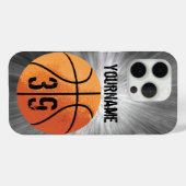 Coques Case-Mate iPhone Basket-ball (personnalisable) (Verso (horizontal))