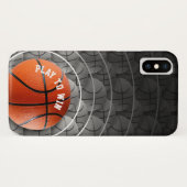 Coques Case-Mate iPhone Basket-ball personnalisé (Dos (Horizontal))