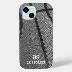 Coque Pour iPhone 15 Basket-Ball Personnalisé Nom Et Numéro