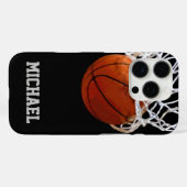 Coques Case-Mate iPhone Basket-ball Votre nom (Verso (horizontal))