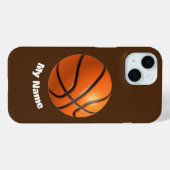 Coques Case-Mate iPhone Basket-ball Votre nom (Verso (horizontal))