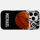 Coques Case-Mate iPhone Basket-ball Votre nom (Verso (horizontal))