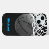 Coques Case-Mate iPhone Basket-ball Votre nom (Verso (horizontal))