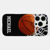 Coques Case-Mate iPhone Basket-ball Votre nom (Verso (horizontal))