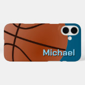 Coques Case-Mate iPhone Basket-ball Votre nom Informations personnelles (Verso (horizontal))