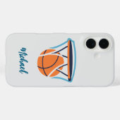 Coques Case-Mate iPhone Basket-ball Votre nom personnel (Verso (horizontal))