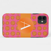 Coques Case-Mate iPhone Basket rose monogramme (Dos (Horizontal))