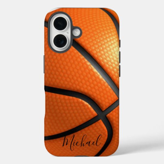 Coques Case-Mate iPhone Basketball Ajouter Votre Nom Personnalisable (Verso)
