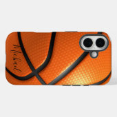 Coques Case-Mate iPhone Basketball Ajouter Votre Nom Personnalisable (Verso (horizontal))