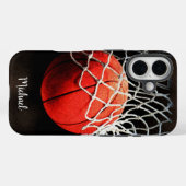 Coques Case-Mate iPhone Basketball Artwork Your Name (Verso (horizontal))