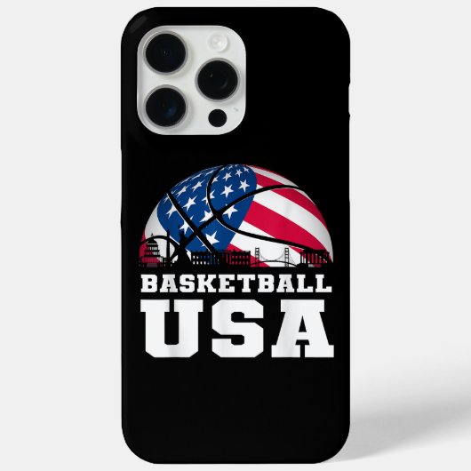 Coques Case-Mate iPhone Basketball USA Support the Team Tshirt USA Flag Dr (Verso)