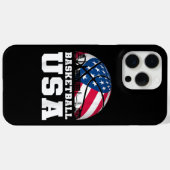 Coques Case-Mate iPhone Basketball USA Support the Team Tshirt USA Flag Dr (Verso (horizontal))
