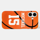 Coques Case-Mate iPhone Basketball Votre nom Personnalisable (Verso (horizontal))