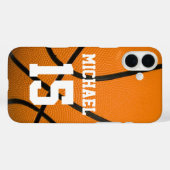 Coques Case-Mate iPhone Basketball Votre nom Personnalisable (Verso (horizontal))