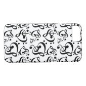 Coques Case-Mate iPhone Bass Treble Clef Hearts Music Notes Motif (Dos (Horizontal))