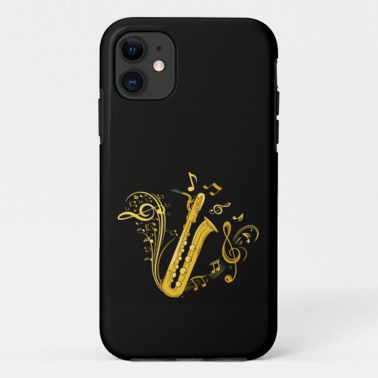 Coques Case-Mate iPhone Basse Saxophone Lecteur Orchestre Basse Saxophone (Dos)