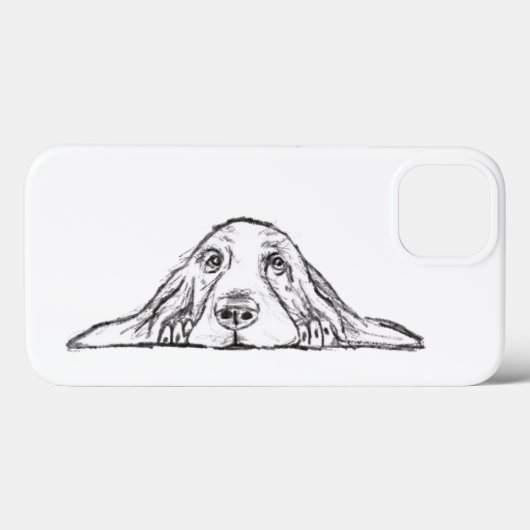 Coques Case-Mate iPhone basset blanc (Verso (horizontal))