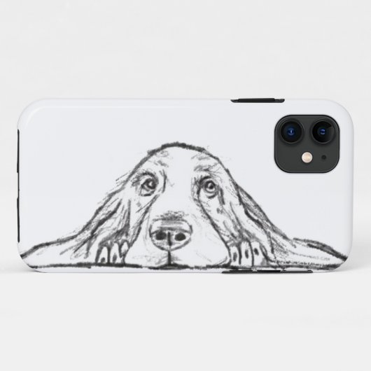 Coques Case-Mate iPhone basset blanc (Dos (Horizontal))