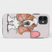 Coques Case-Mate iPhone Basset Hound Heart Balloon (Dos (Horizontal))