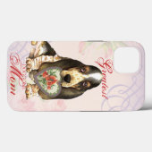 Coques Case-Mate iPhone Basset Hound Heart Maman (Verso (horizontal))