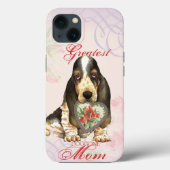 Coques Case-Mate iPhone Basset Hound Heart Maman (Verso)