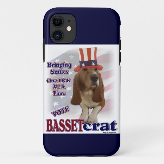 Coques Case-Mate iPhone Basset Hound Humour politique (Dos)