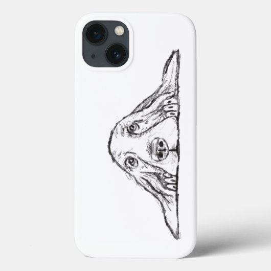 Coques Case-Mate iPhone basset hound noir blanc yeux de chiot simple  (Verso)