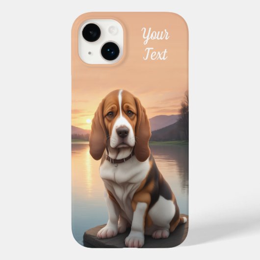 Coques Case-Mate iPhone Basset Hound par le lac (Verso)