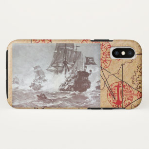 COQUE Case-Mate POUR iPhone BATAILLE DE BATEAU PIRATE / CARTES DE TRÉSOR PIRAT