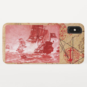 COQUE Case-Mate POUR iPhone BATAILLE DE BATEAU PIRATE / CARTES DE TRÉSOR PIRAT