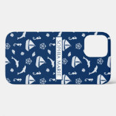Coques Case-Mate iPhone Bateau à voile et Motif Marine Life (Verso (horizontal))