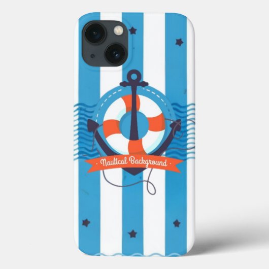 Coques Case-Mate iPhone Bateau à voile Marine Bleu Bleu Bleu Gris Motif (Verso)