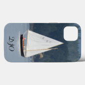 Coques Case-Mate iPhone Bateau à voile sur le lac initiales Coque-Mate iPh (Verso (horizontal))