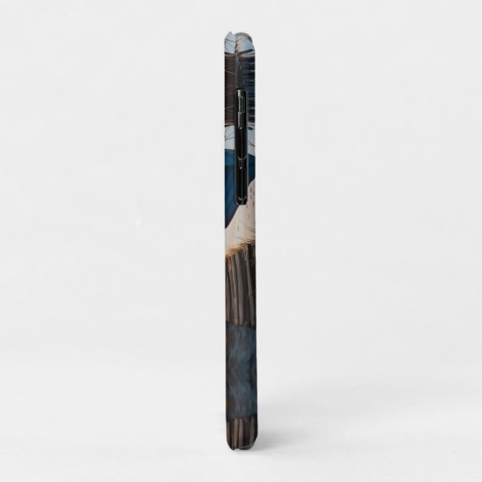 Coques Case-Mate iPhone Bateau bleu rustique Matin Sky réflexion (Dos/Gauche)