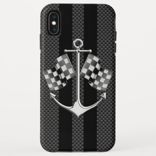 Coque Pour iPhone XS Max Bateau de course nautique en fibre de carbone noir
