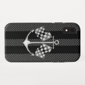 Coques Case-Mate iPhone Bateau de course nautique en style carbone (Dos (Horizontal))