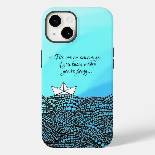 Coques Case-Mate iPhone Bateau en papier crayon | citation motivante (Verso)