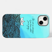 Coques Case-Mate iPhone Bateau en papier crayon | citation motivante (Verso (horizontal))