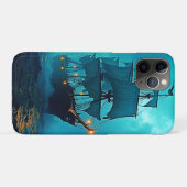 Coques Case-Mate iPhone Bateau fantôme sur le design Stormy Seas (Dos (Horizontal))