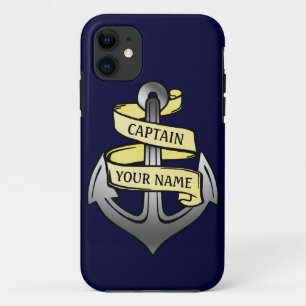 Case-Mate iPhone Case Bateau personnalisable Capitaine Votre nom Ancre