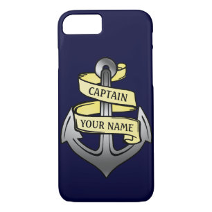 Coque Case-Mate Pour iPhone Bateau personnalisable Capitaine Votre nom Ancre