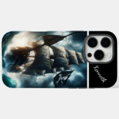 Coques Case-Mate iPhone Bateau Pirate Bravant La Tempête (Verso (horizontal))