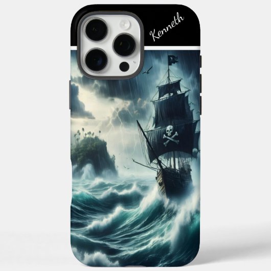 Coques Case-Mate iPhone Bateau Pirate Dans Une Tempête (Verso)