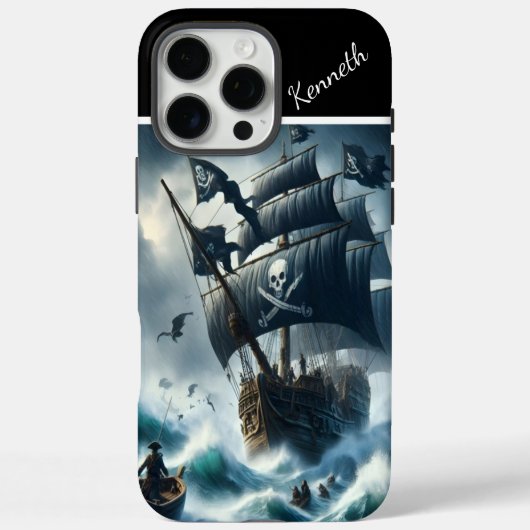 Coques Case-Mate iPhone Bateau Pirate Dans Une Tempête (Verso)