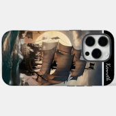Coques Case-Mate iPhone Bateau Pirate En Mer Stormy (Verso (horizontal))