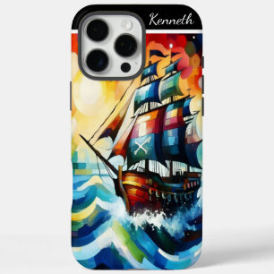 Coques iPhone 16 Pro Max Bateau Pirate En Mer Stormy