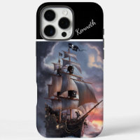 Bateau Pirate En Mer Stormy