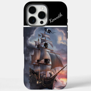 Coques iPhone 16 Pro Max Bateau Pirate En Mer Stormy