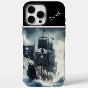 Coques iPhone 16 Pro Max Bateau pirate en mer tempérée